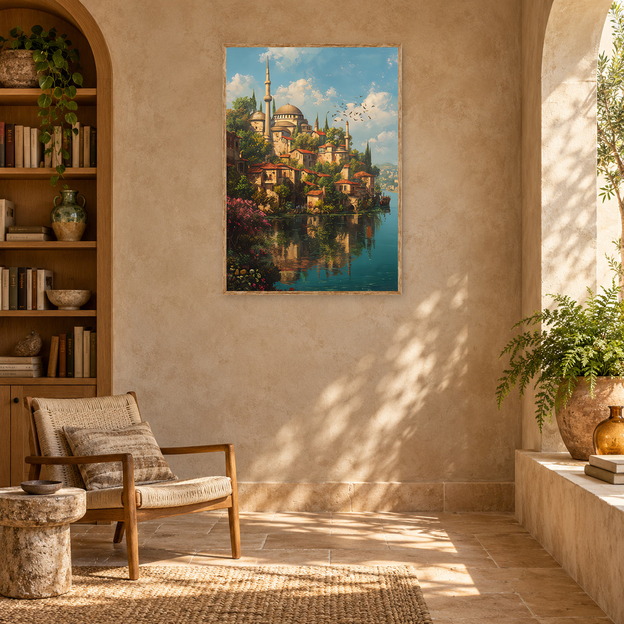 Samarkand Uzbekistan Citadel Reflection Wall Art Print room mockup 2