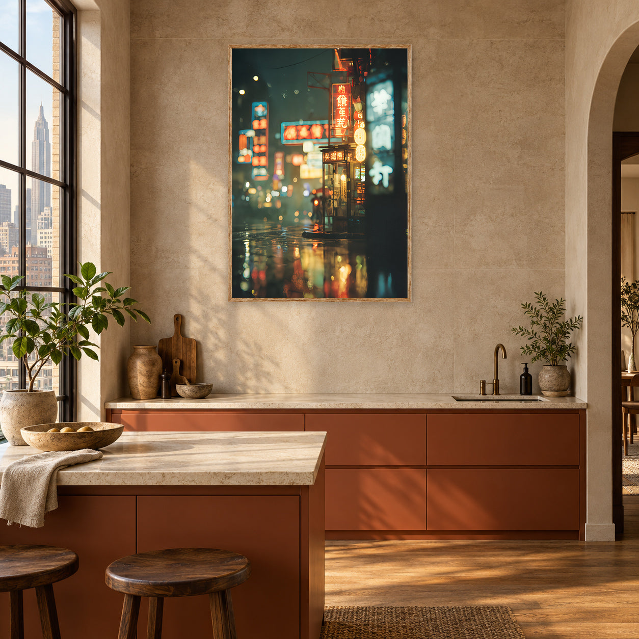 Omoide Yokocho Tokyo Shinjuku Wall Art Print room mockup 2