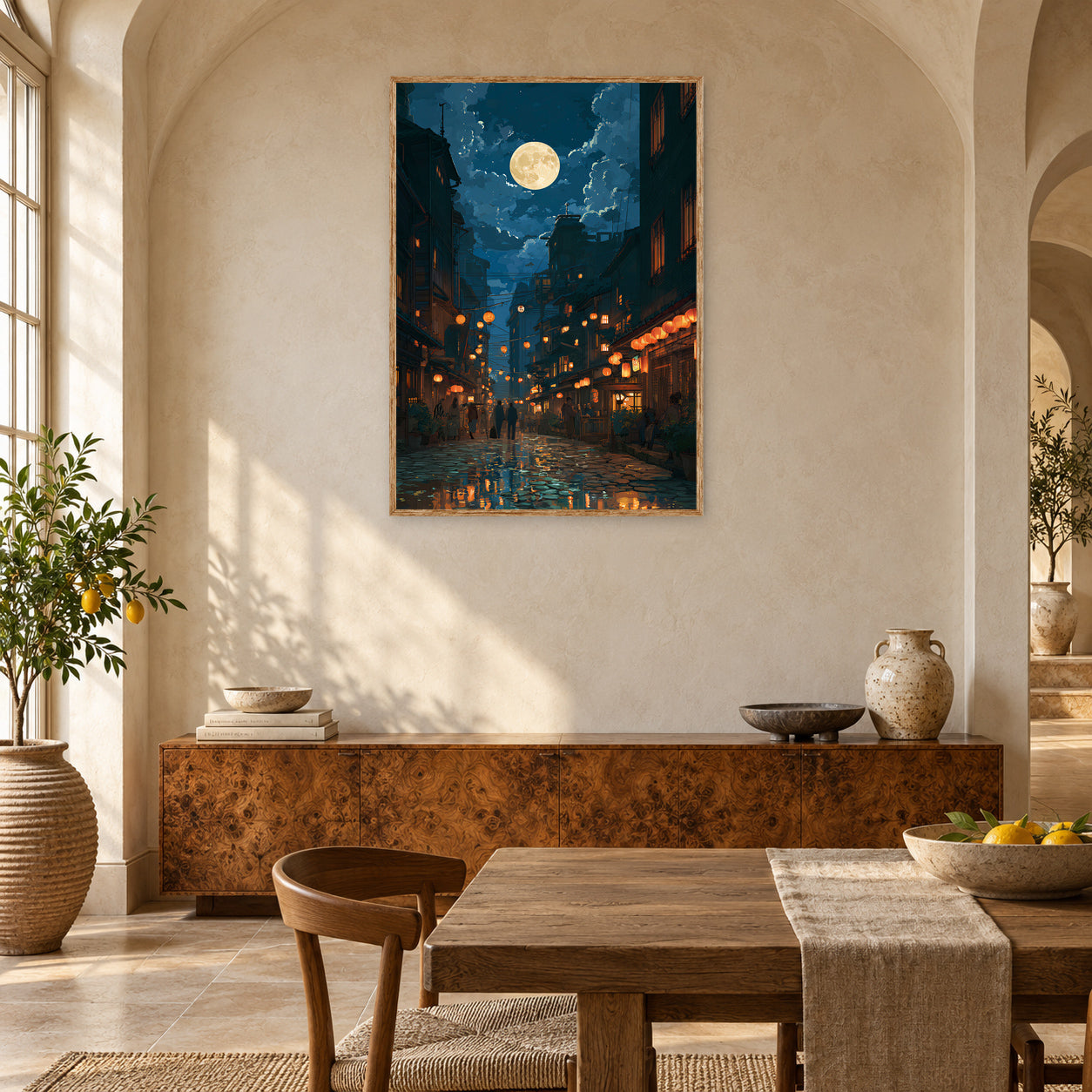 Shirakawa Kyoto Gion Canal Wall Art Print room mockup 2