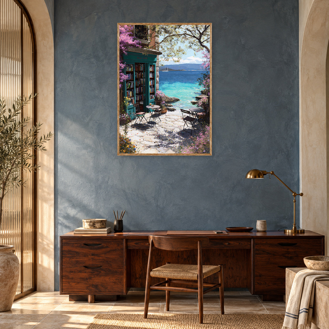 Provincetown Bookstore Cafe Wall Art Print room mockup 2