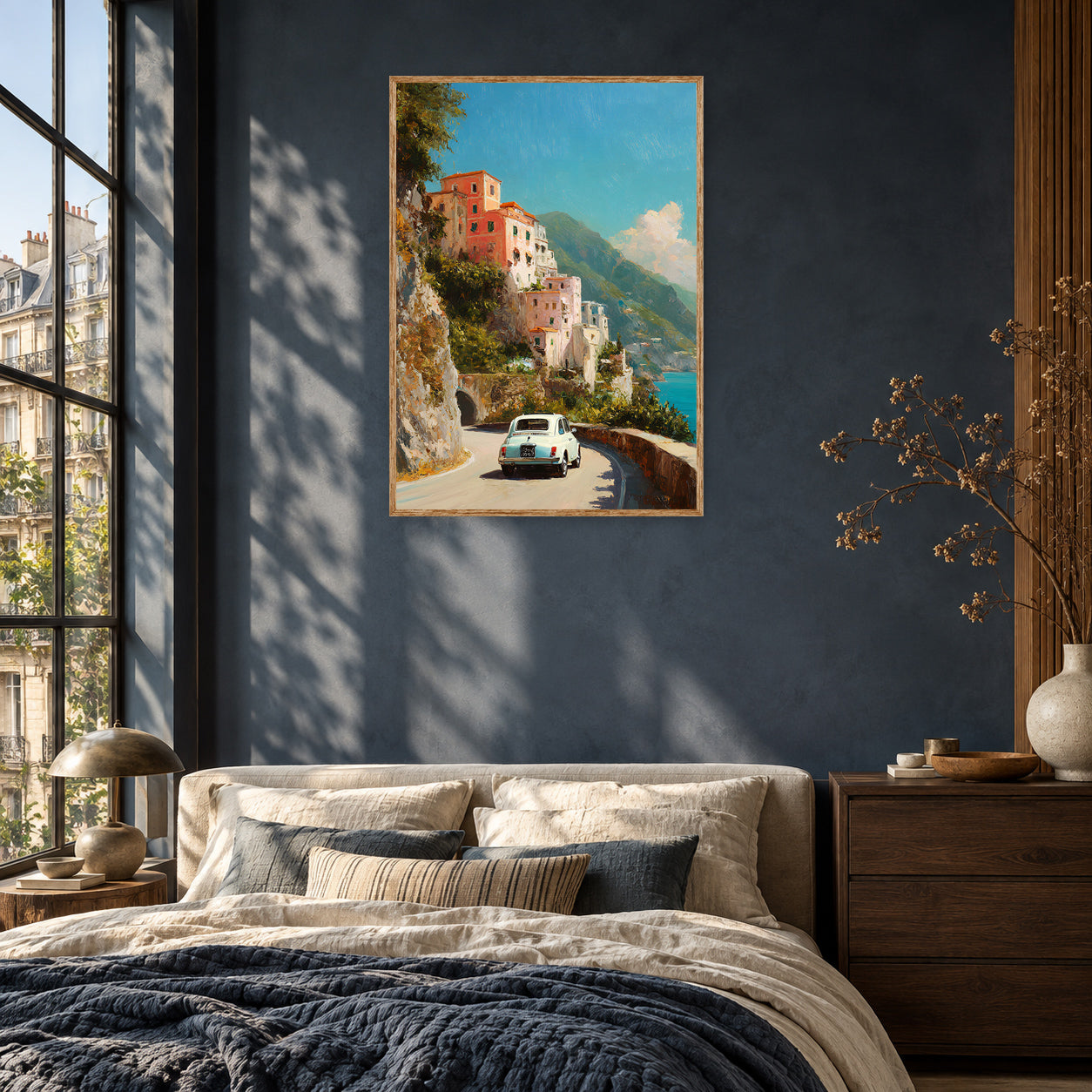 Positano Amalfi Coast Wall Art Print room mockup 2