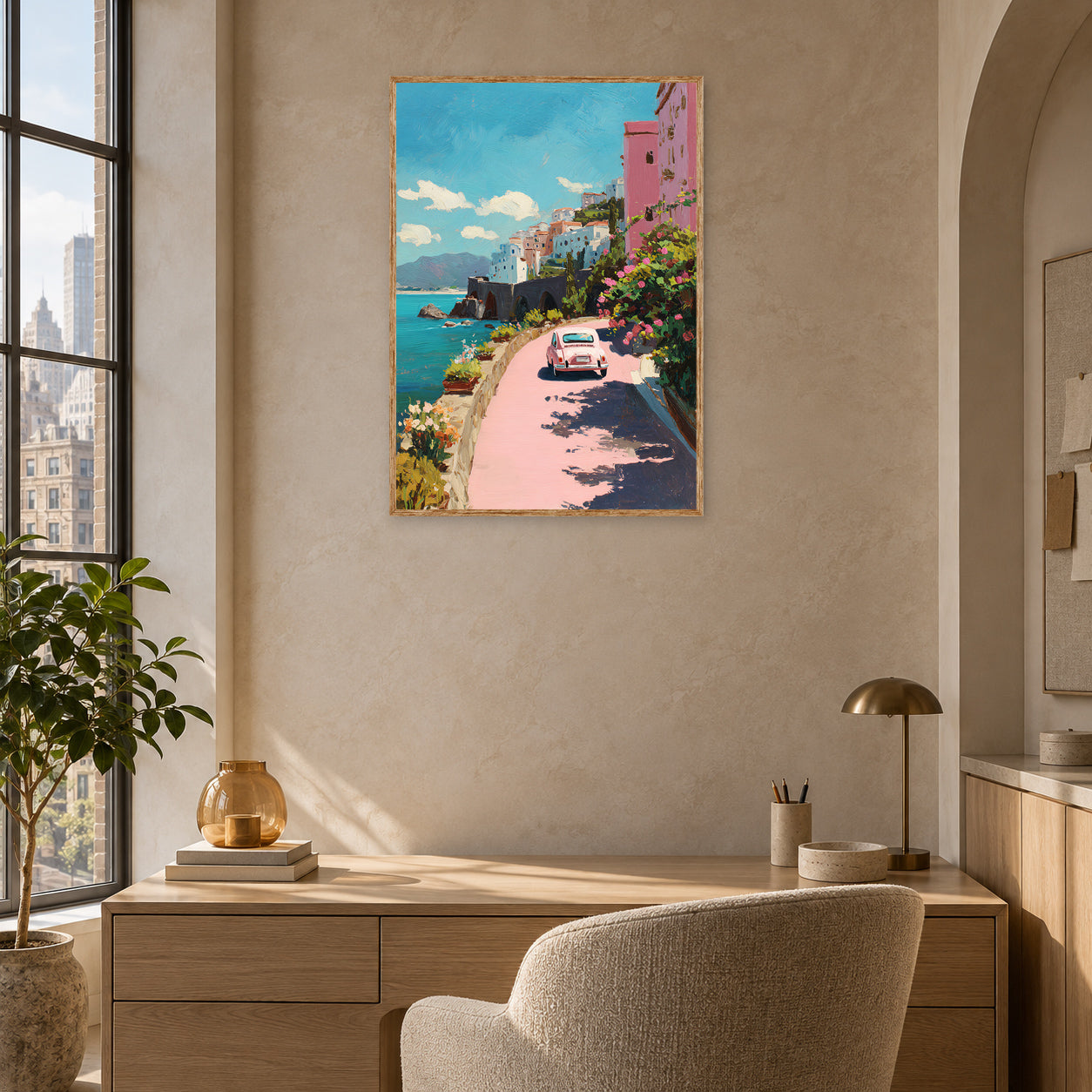 Capri Amalfi Coast Wall Art Print room mockup 2