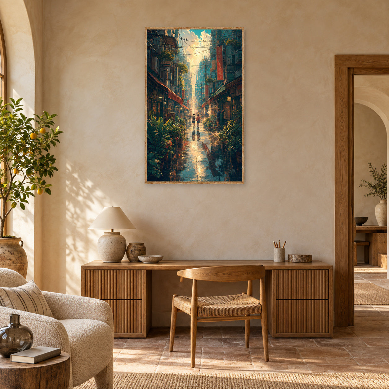 Sham Shui Po Hong Kong After Typhoon First Sun Wall Art Print room mockup 2