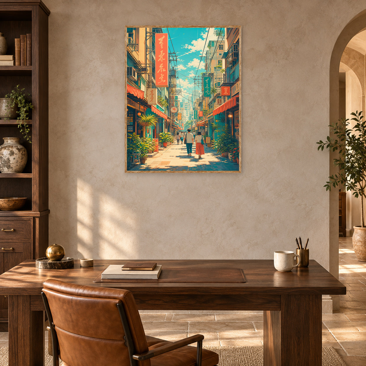 Kichijoji Tokyo Sunny Shopping Street Wall Art Print room mockup 2