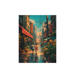 Sham Shui Po Rainy Market Street Wall Art Print