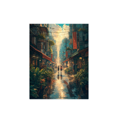 Mong Kok Sun Shower Market Street Wall Art Print