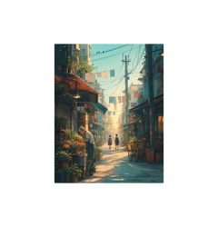 Yanaka Tokyo Morning Alley Wall Art Print