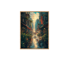 Mong Kok Sun Shower Market Street Wall Art Print poster original preview