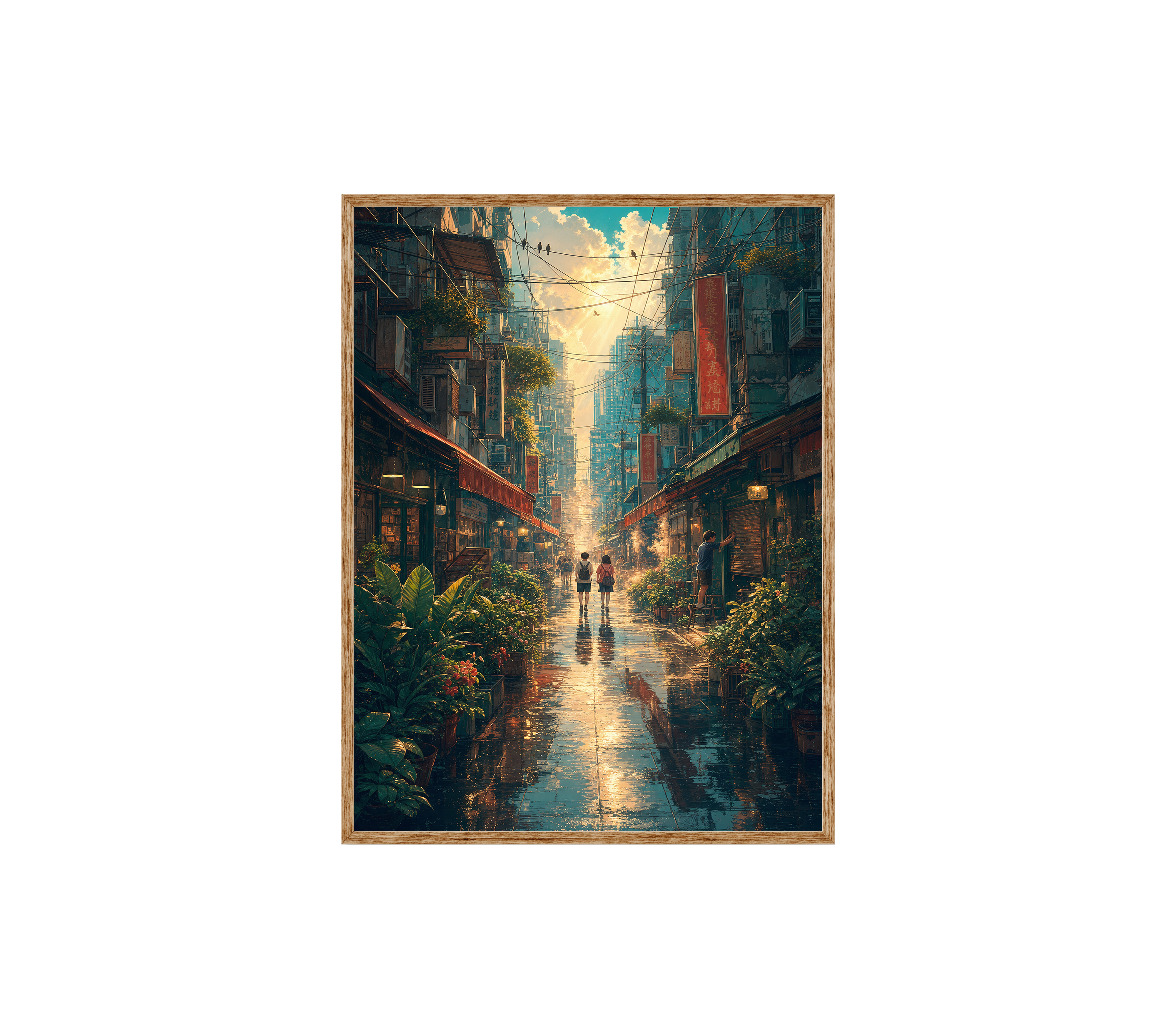 Mong Kok Sun Shower Market Street Wall Art Print-thumbmail-6