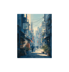 Kanda Tokyo Morning Alley Wall Art Print