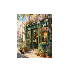 Notting Hill Wisteria Bookstore Wall Art Print