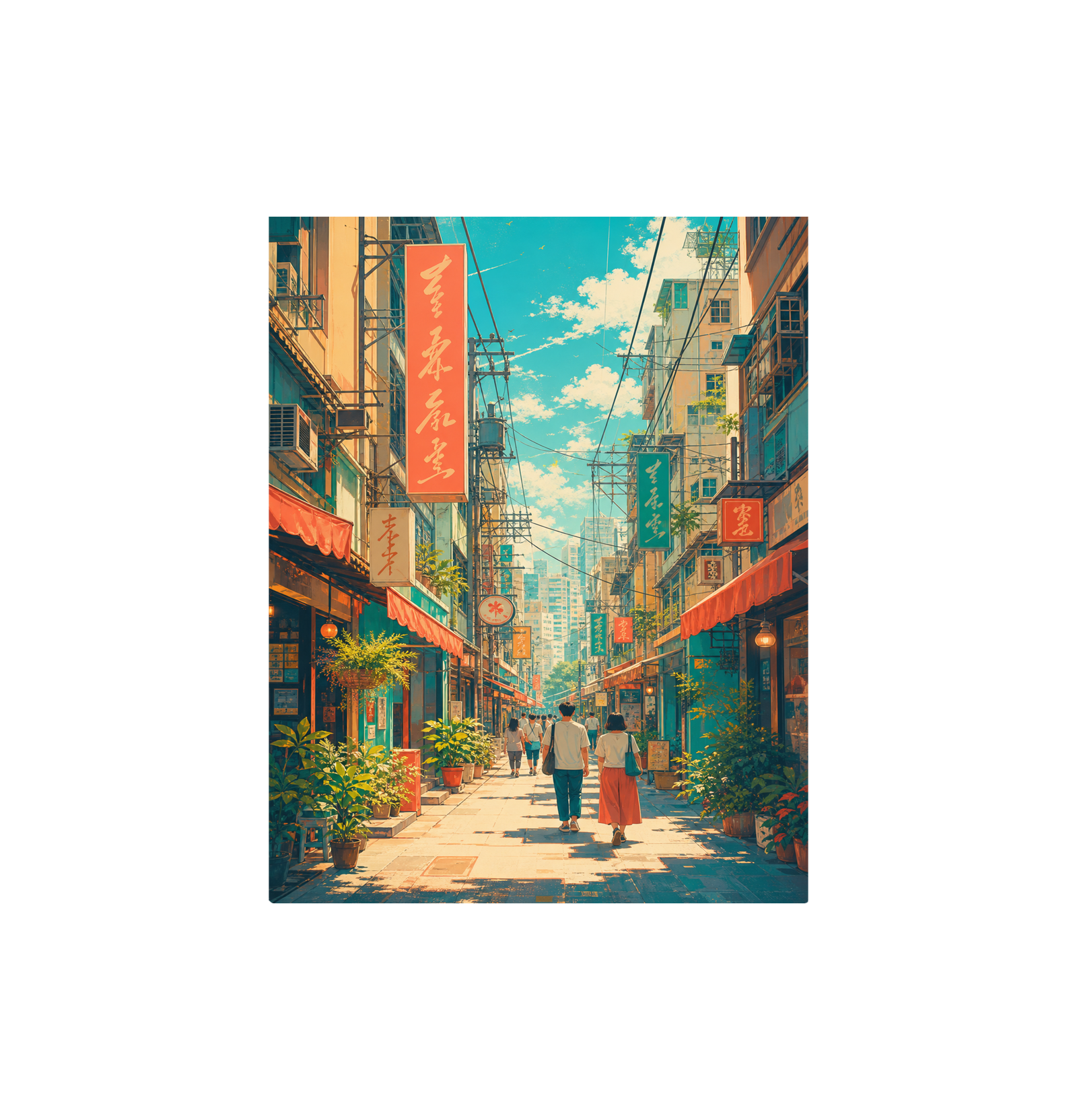 Kichijoji Tokyo Sunny Shopping Street Wall Art Print