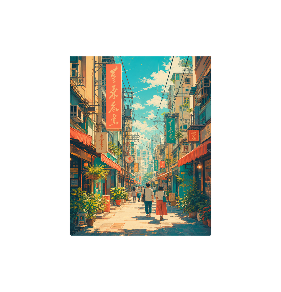 Kichijoji Tokyo Sunny Shopping Street Wall Art Print