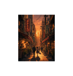 Yau Ma Tei Sunset Market Street Wall Art Print