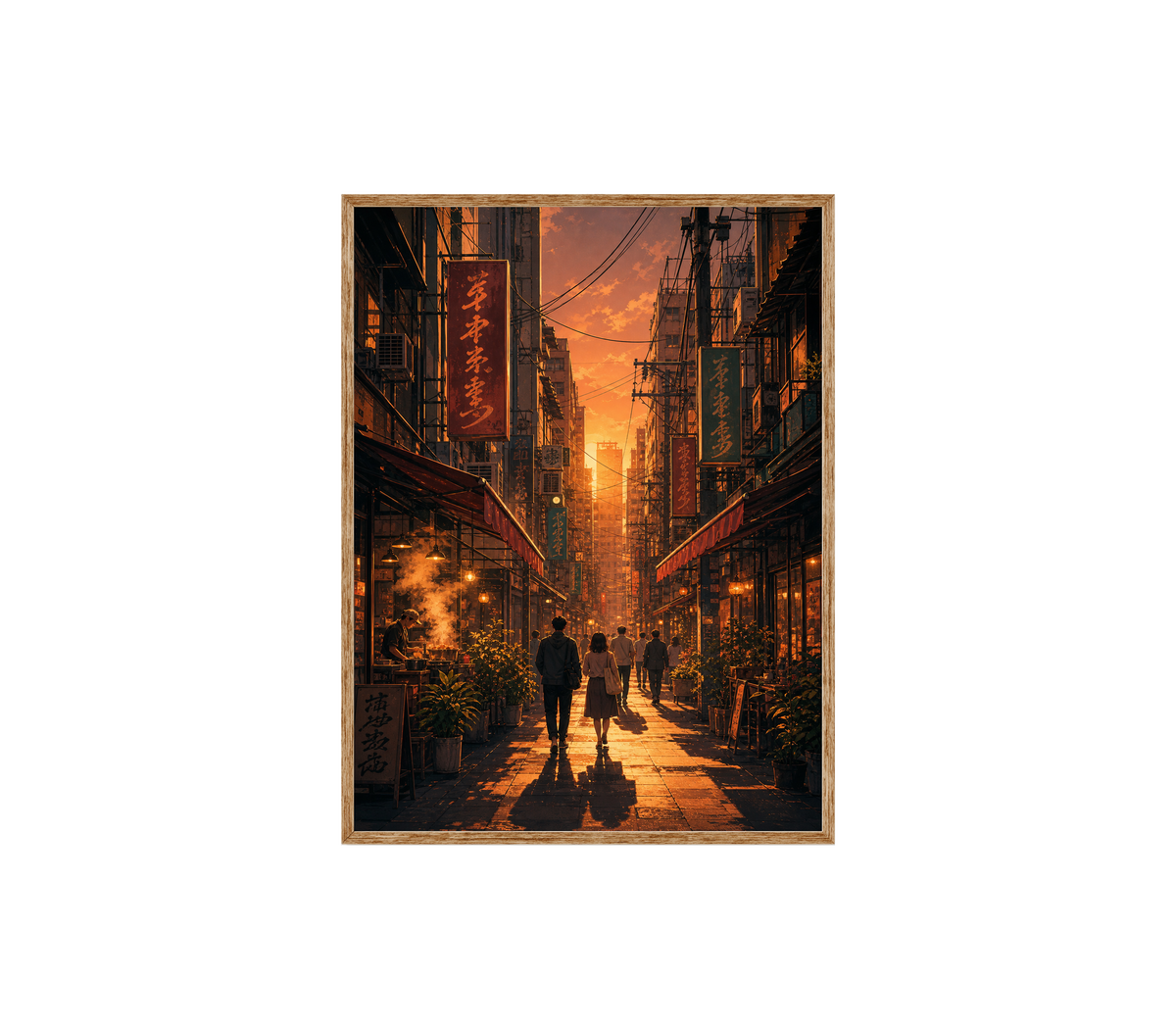Yau Ma Tei Sunset Market Street Wall Art Print poster original preview