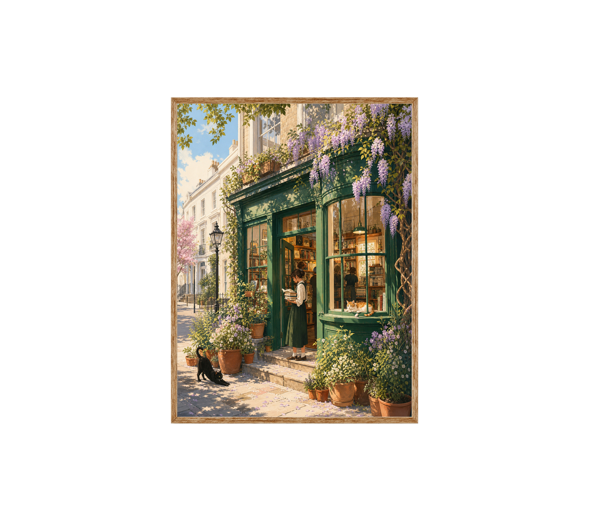 Notting Hill Wisteria Bookstore Wall Art Print poster original preview