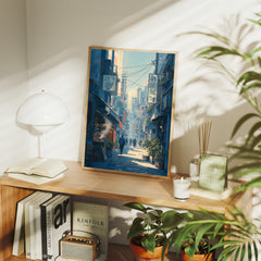 Kanda Tokyo Morning Alley Wall Art Print