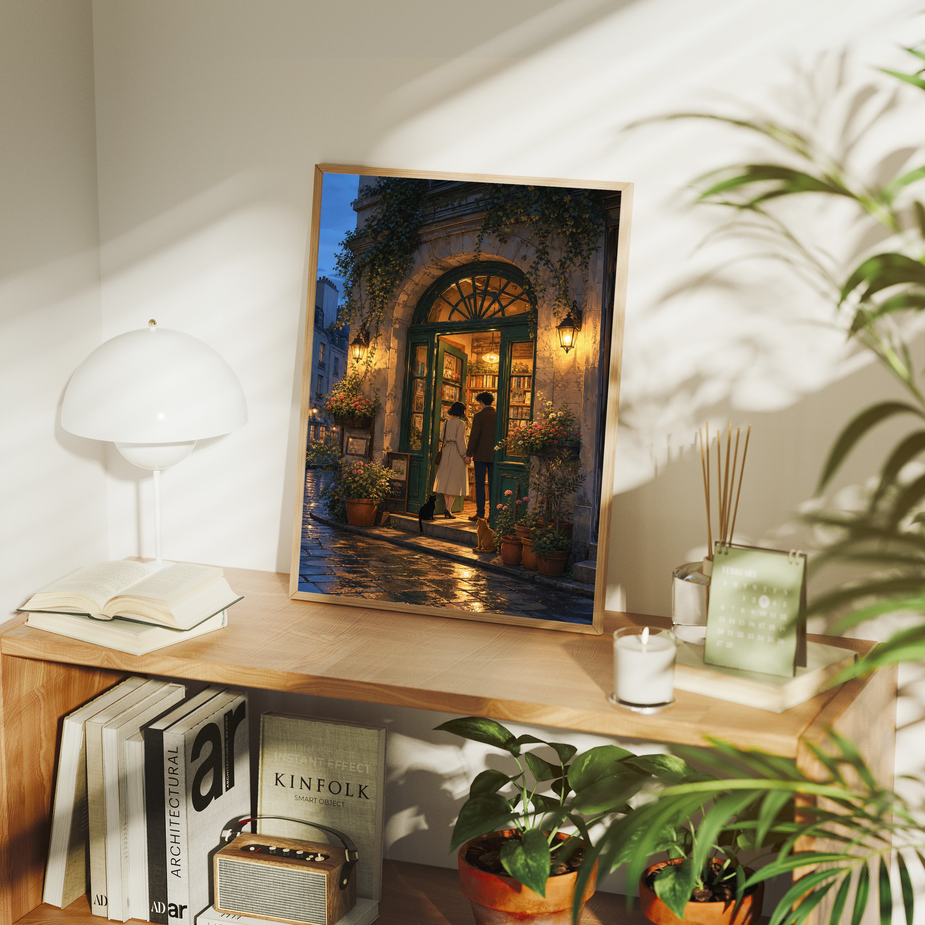 Montmartre Archway Bookstore Evening Wall Art Print-thumbmail-7