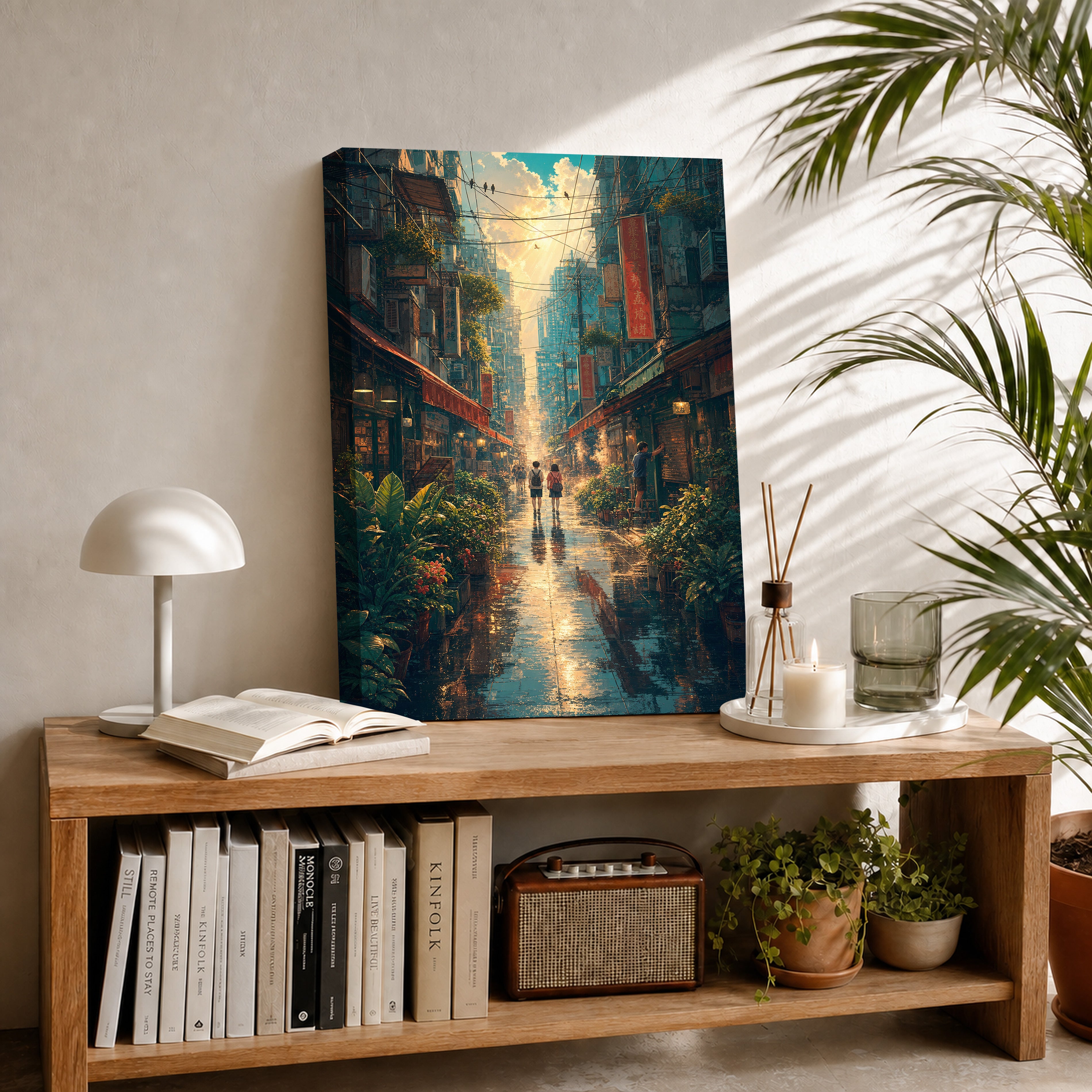 Mong Kok Sun Shower Market Street Wall Art Print-thumbmail-2