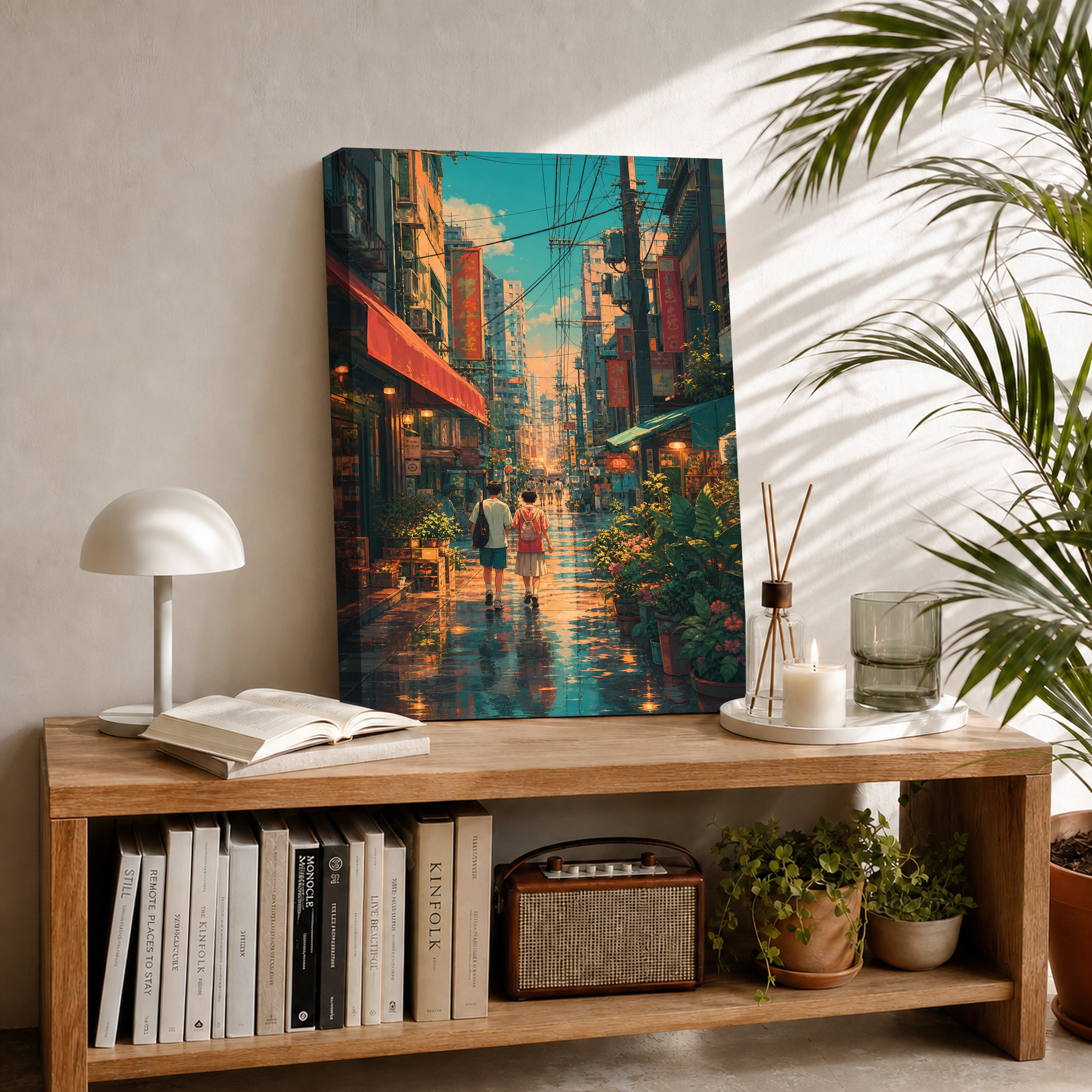 Sham Shui Po Rainy Market Street Wall Art Print-thumbmail-2