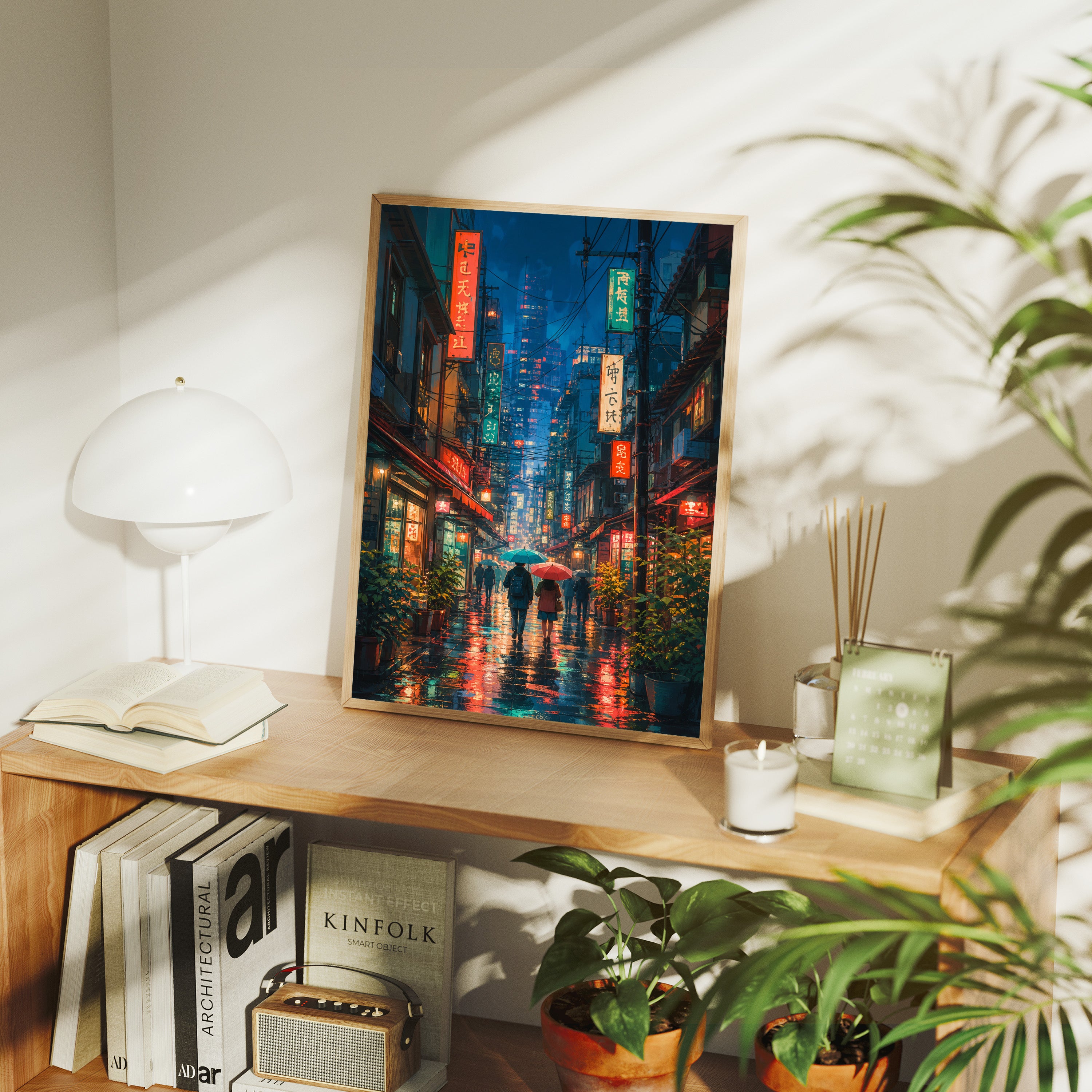 Shinjuku Neon Rain Street Wall Art Print-thumbmail-7
