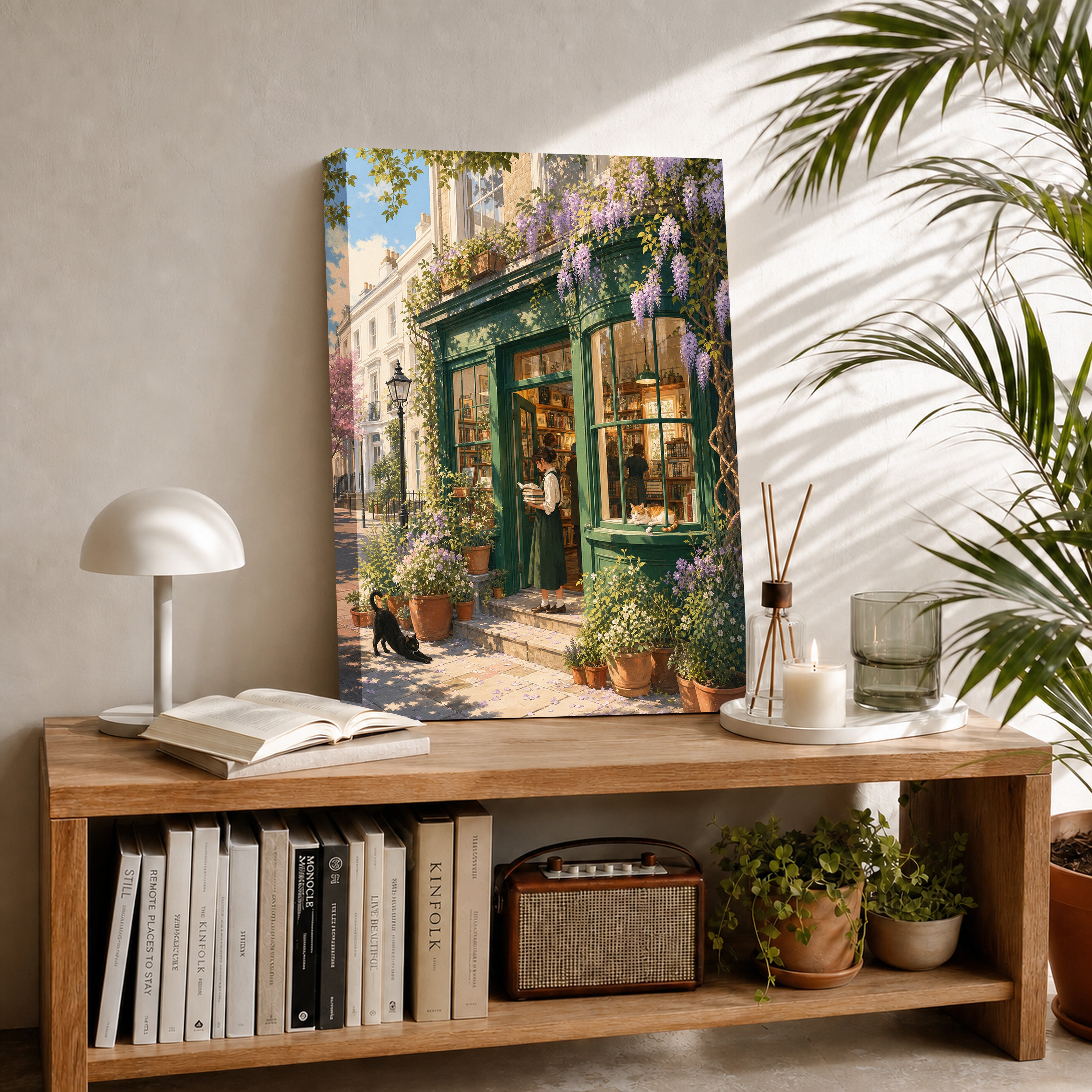 Notting Hill Wisteria Bookstore Wall Art Print-thumbmail-2
