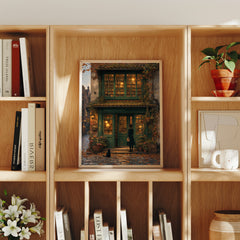 Bruges Autumn Bookstore Wall Art Print