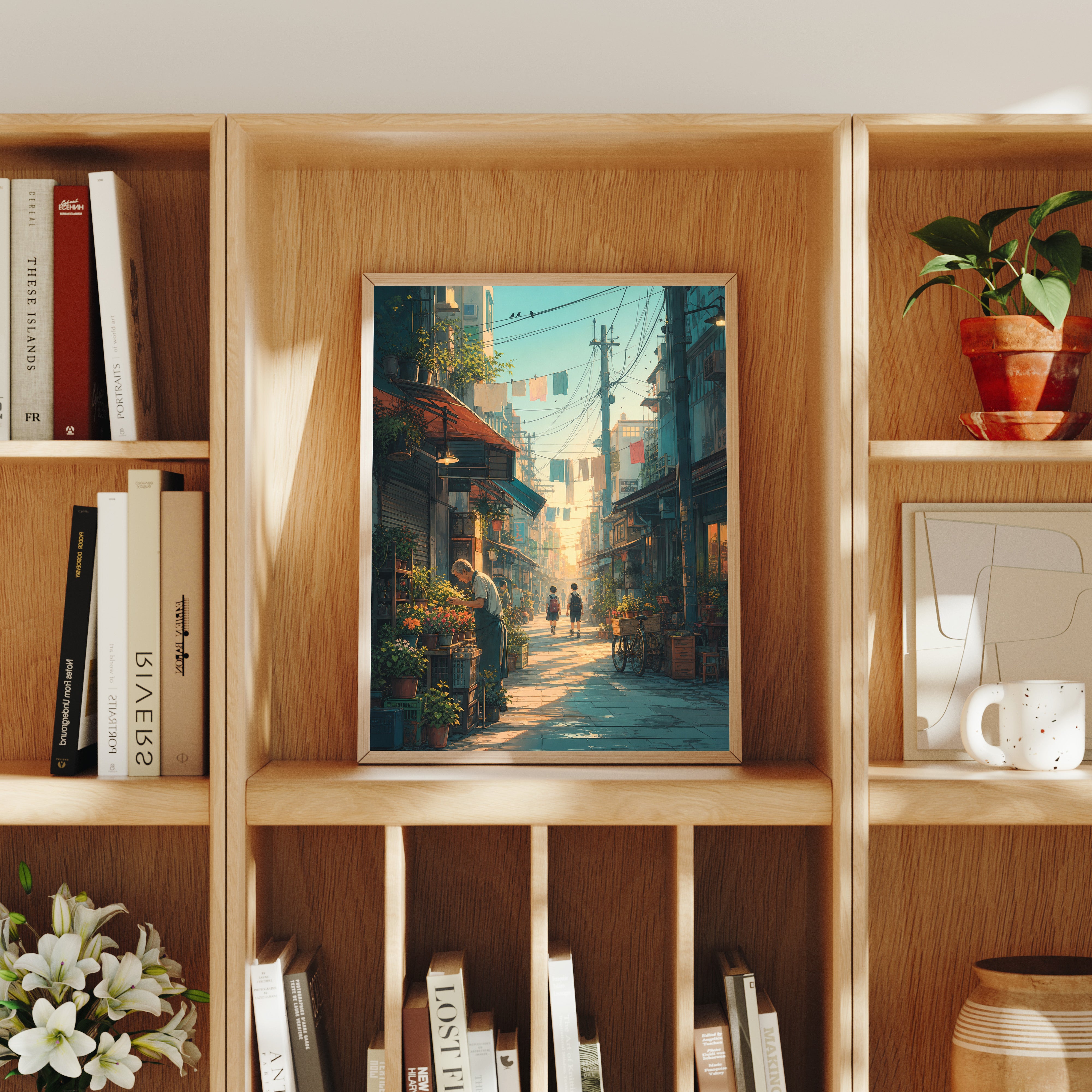 Yanaka Tokyo Morning Alley Wall Art Print-thumbmail-8