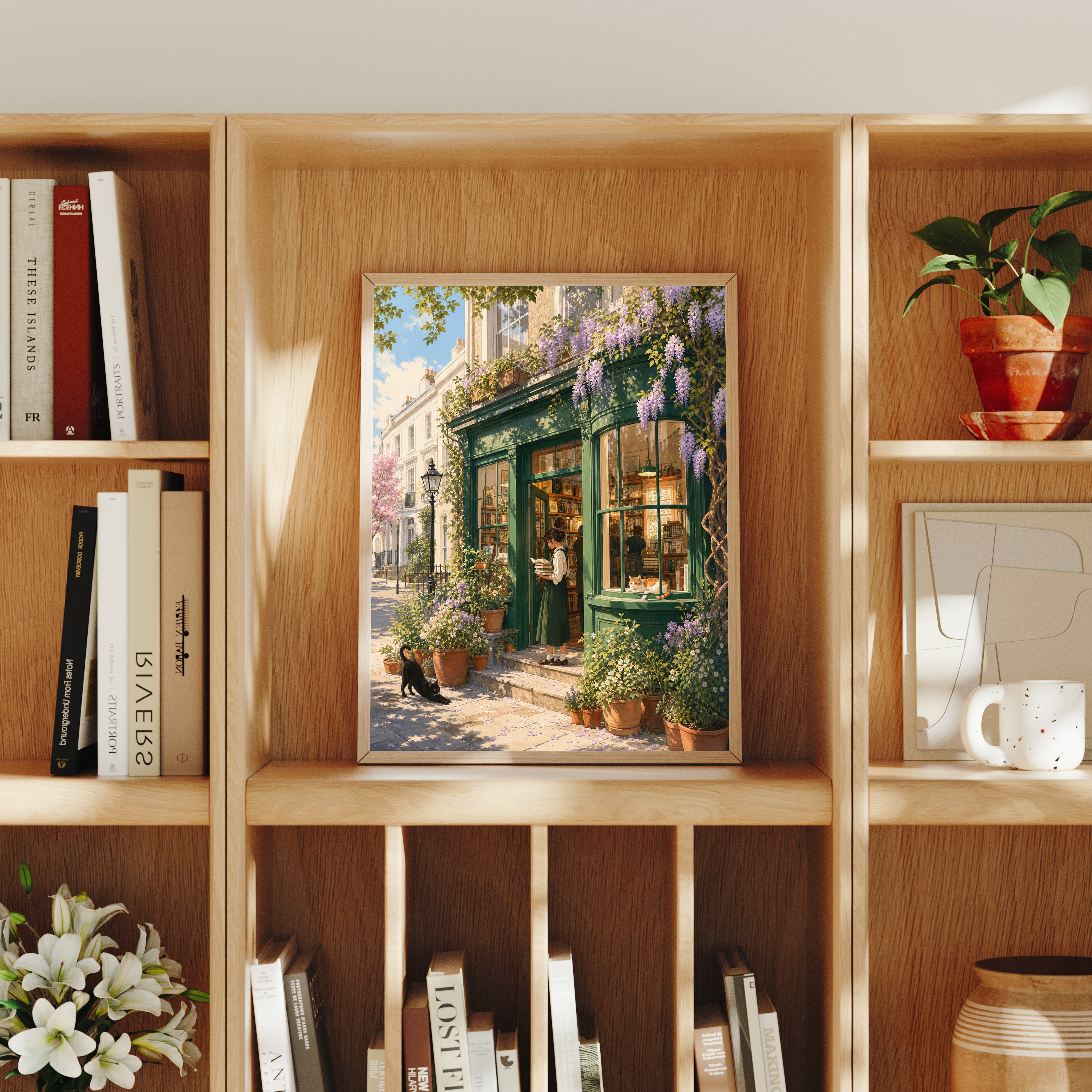 Notting Hill Wisteria Bookstore Wall Art Print-thumbmail-8
