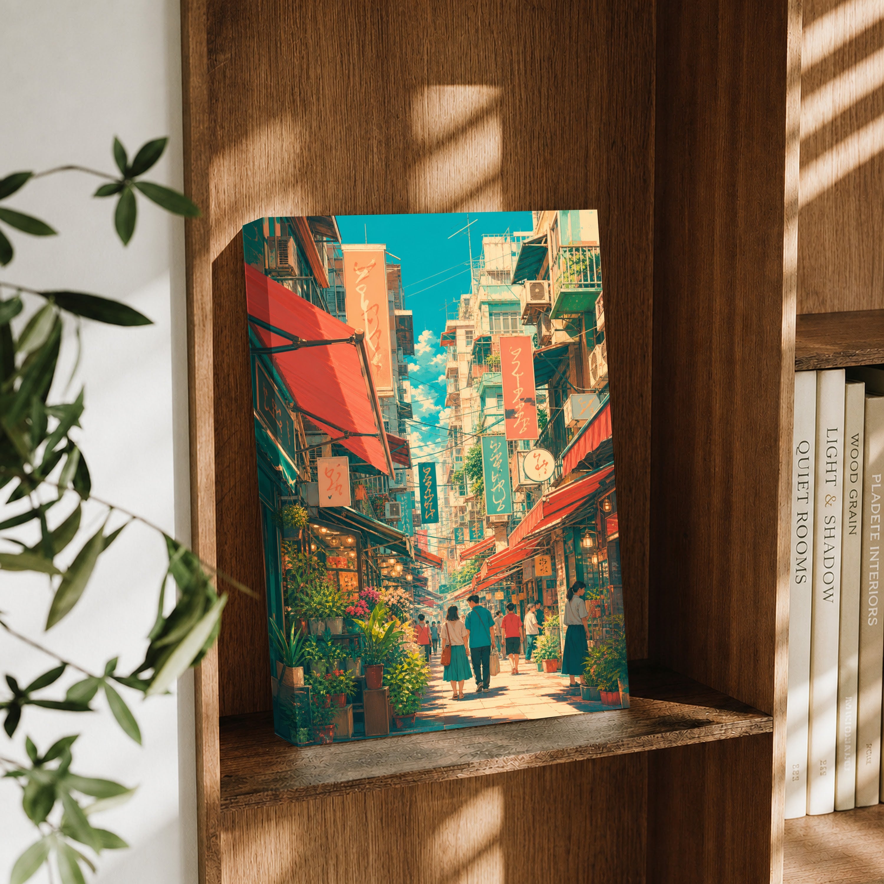 Jiyugaoka Tokyo Sunlit Signage Street Wall Art Print-thumbmail-3