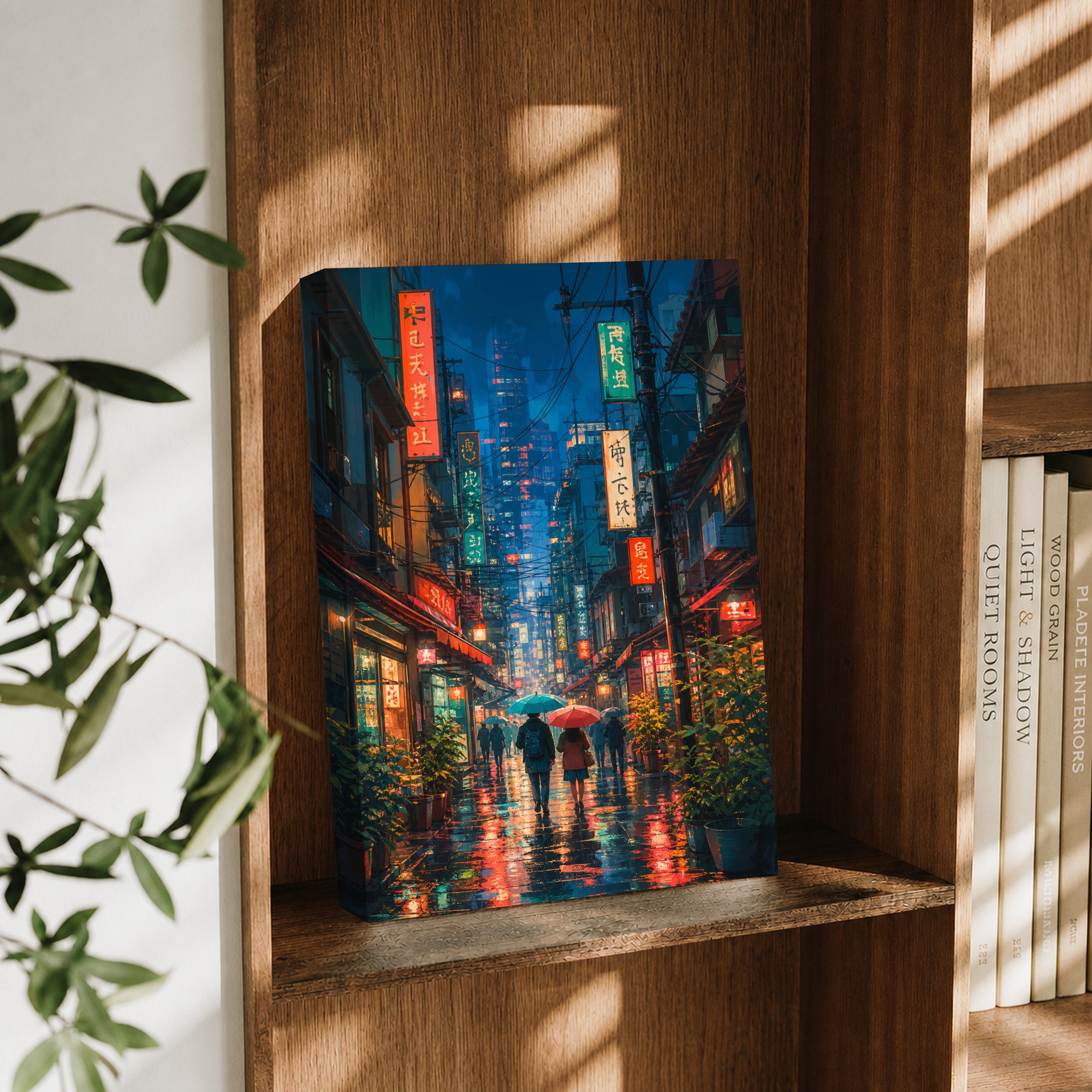 Shinjuku Neon Rain Street Wall Art Print-thumbmail-3