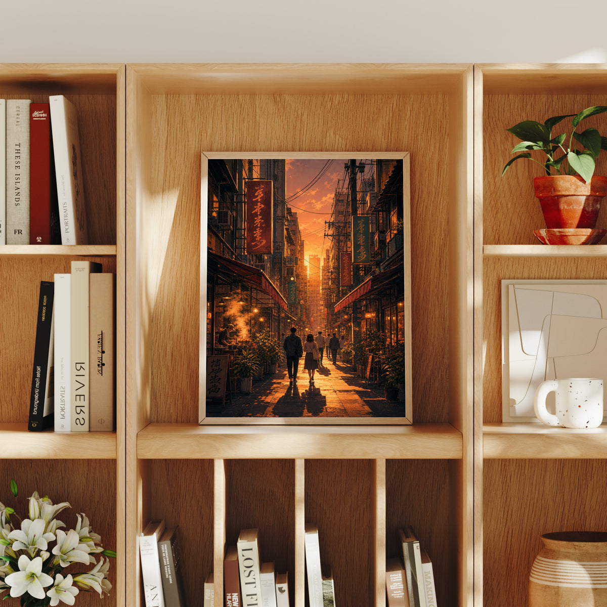 Yau Ma Tei Sunset Market Street Wall Art Print