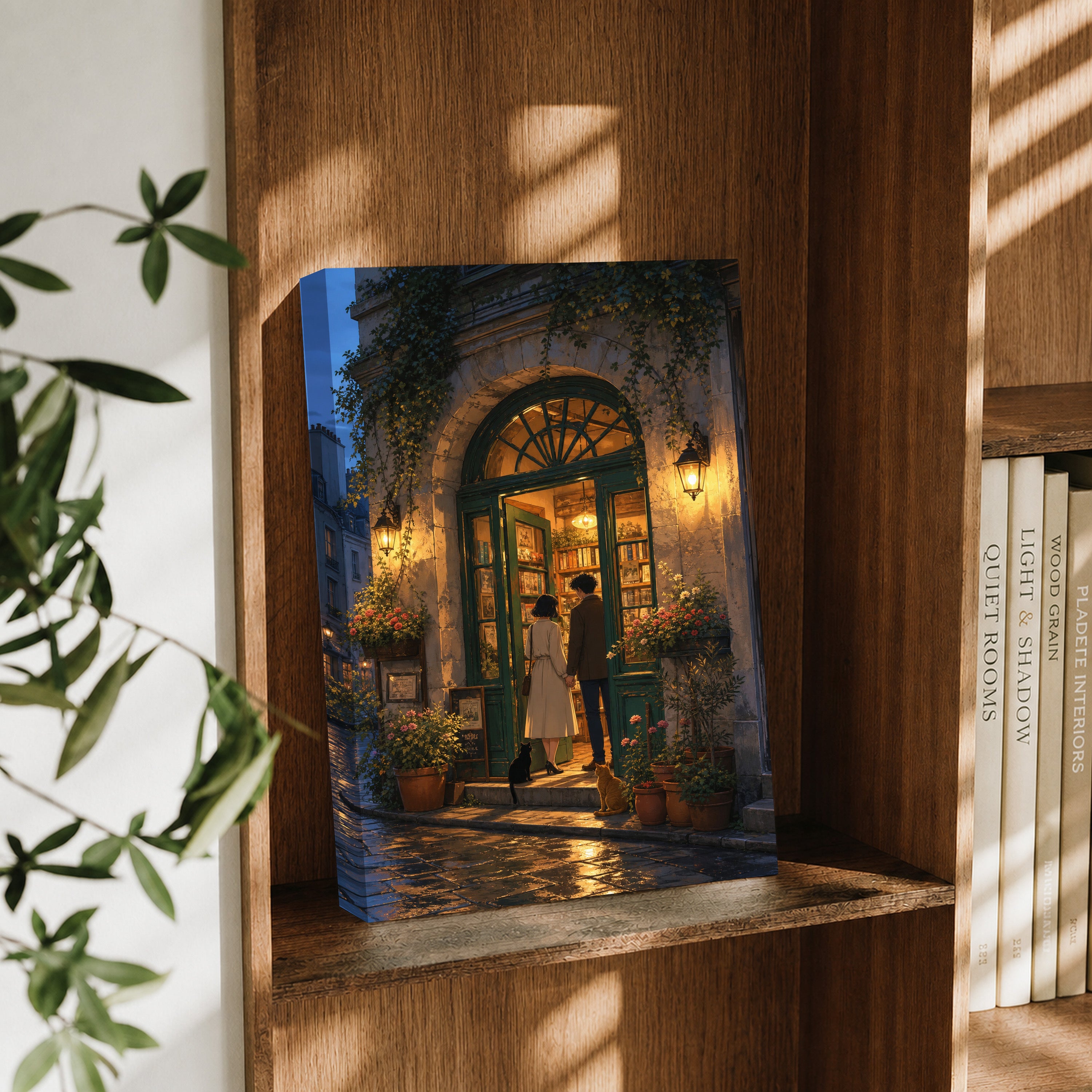 Montmartre Archway Bookstore Evening Wall Art Print-thumbmail-3
