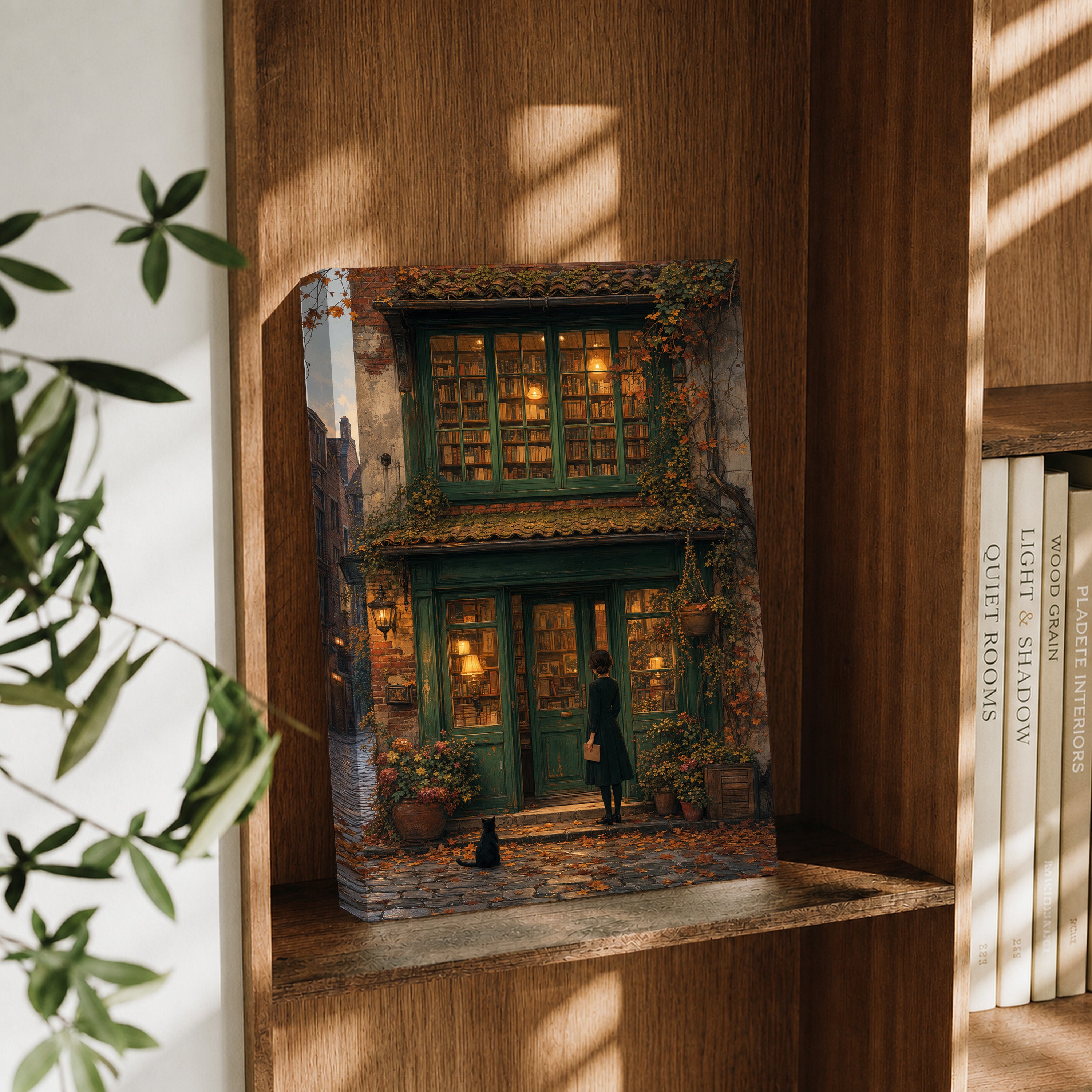 Bruges Autumn Bookstore Wall Art Print-thumbmail-3