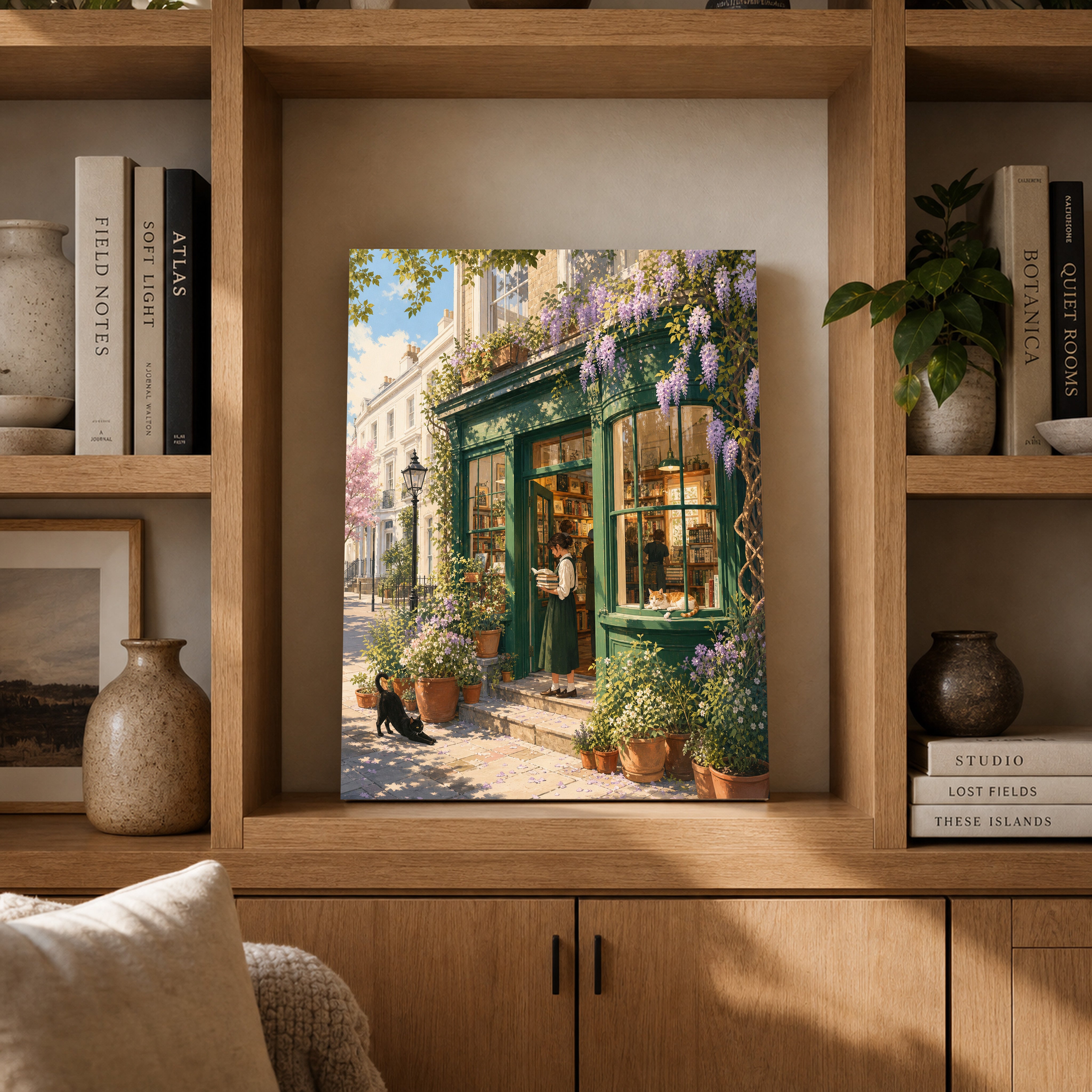 Notting Hill Wisteria Bookstore Wall Art Print-thumbmail-4