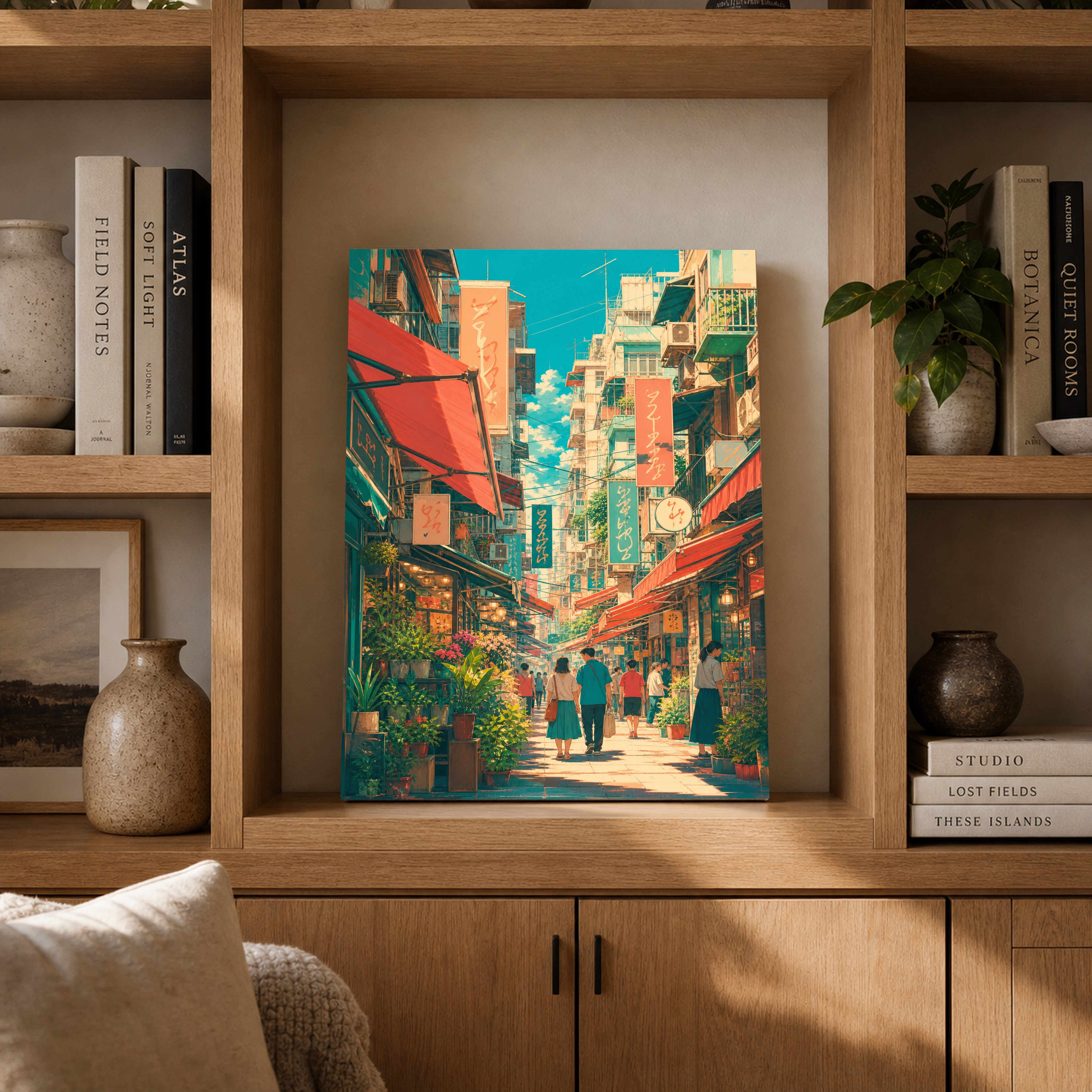 Jiyugaoka Tokyo Sunlit Signage Street Wall Art Print-thumbmail-4