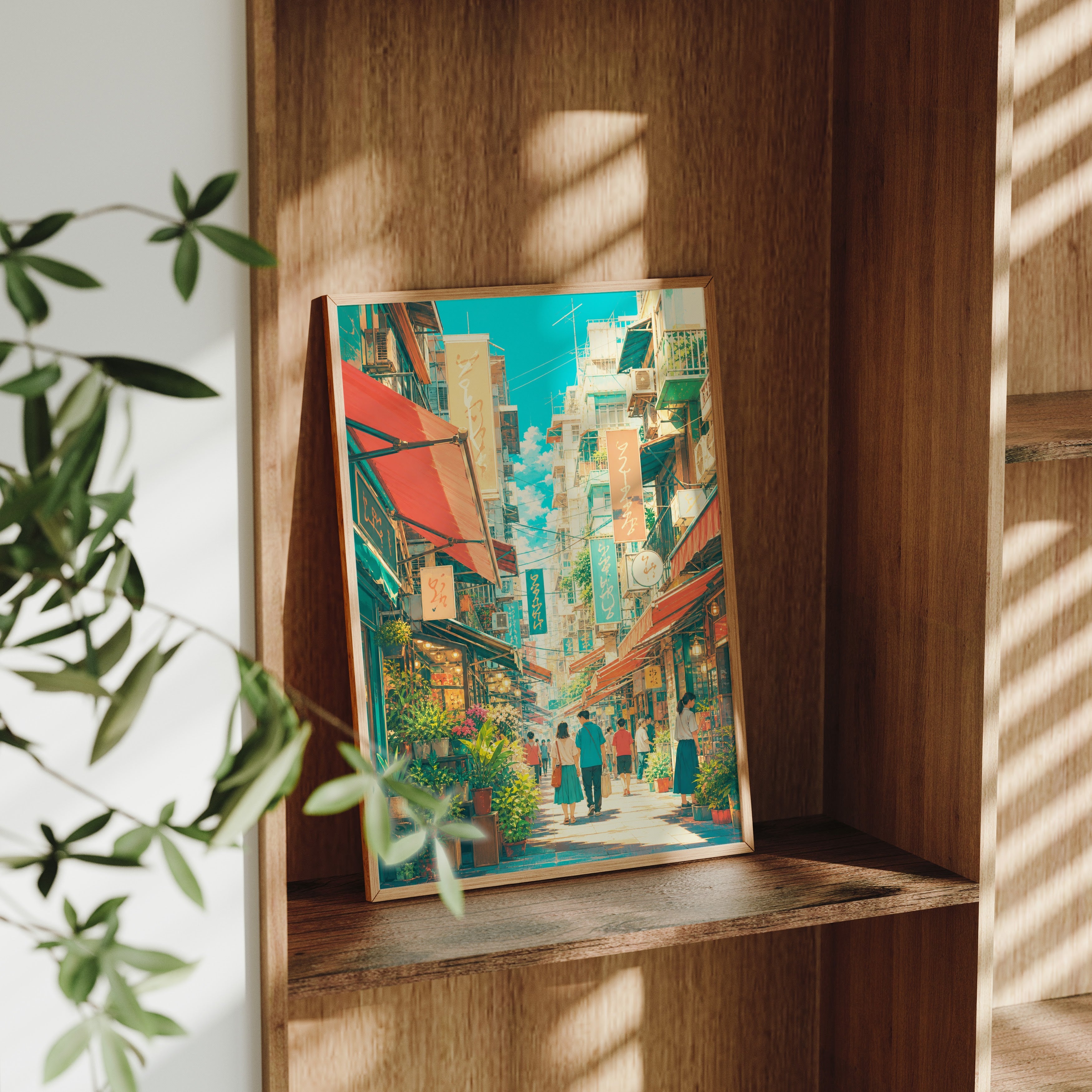 Jiyugaoka Tokyo Sunlit Signage Street Wall Art Print-thumbmail-9