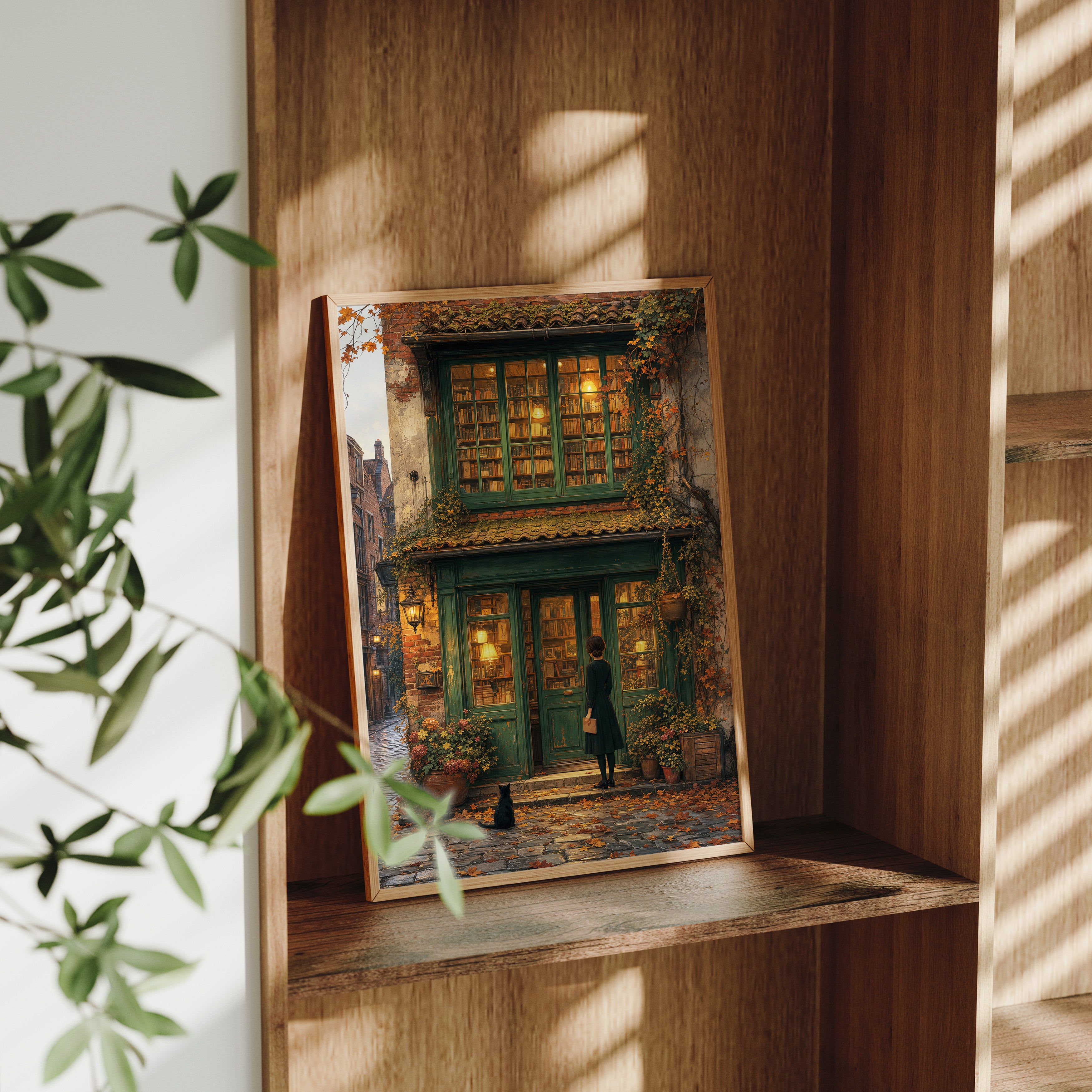 Bruges Autumn Bookstore Wall Art Print-thumbmail-9