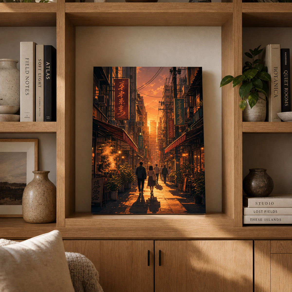 Yau Ma Tei Sunset Market Street Wall Art Print
