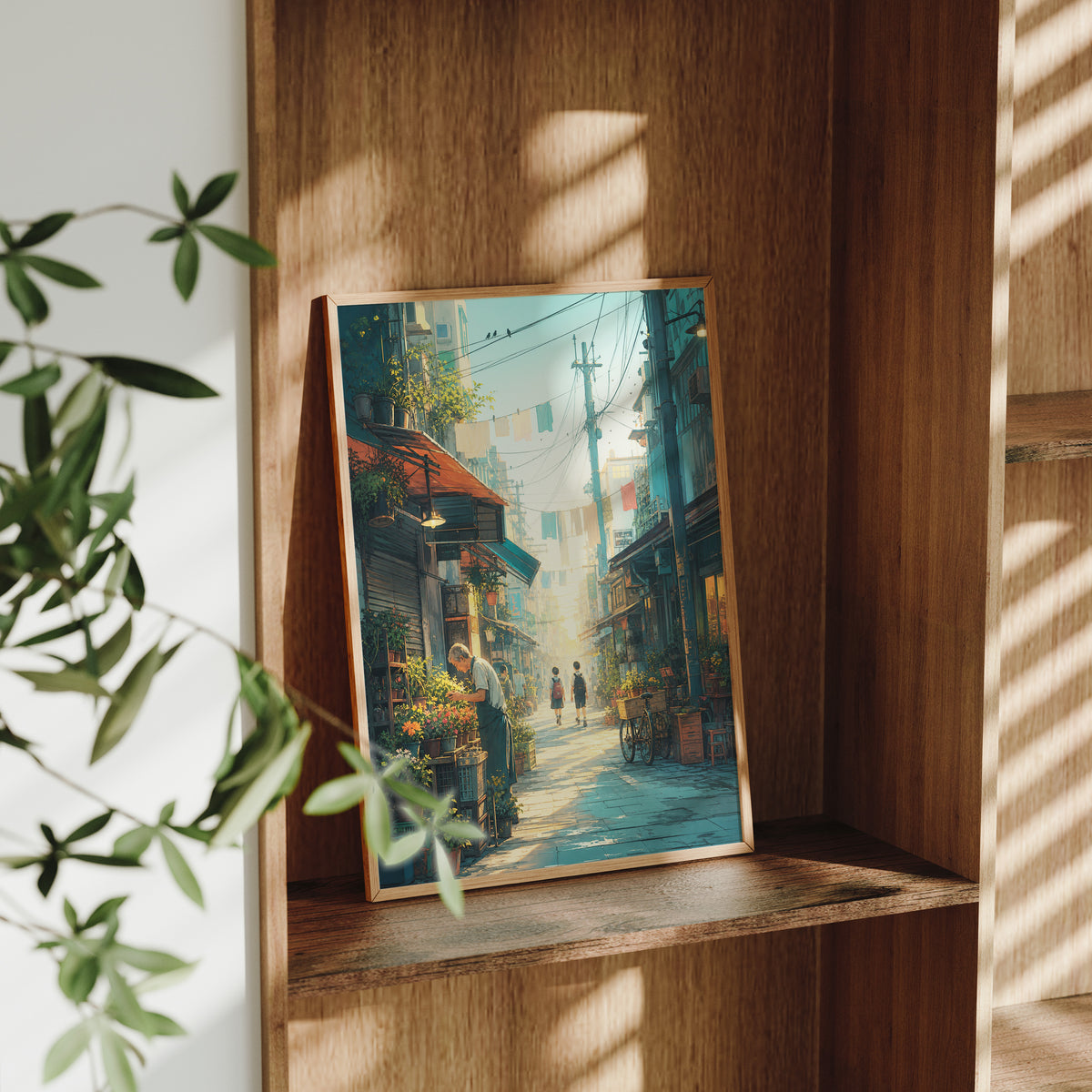 Yanaka Tokyo Morning Alley Wall Art Print