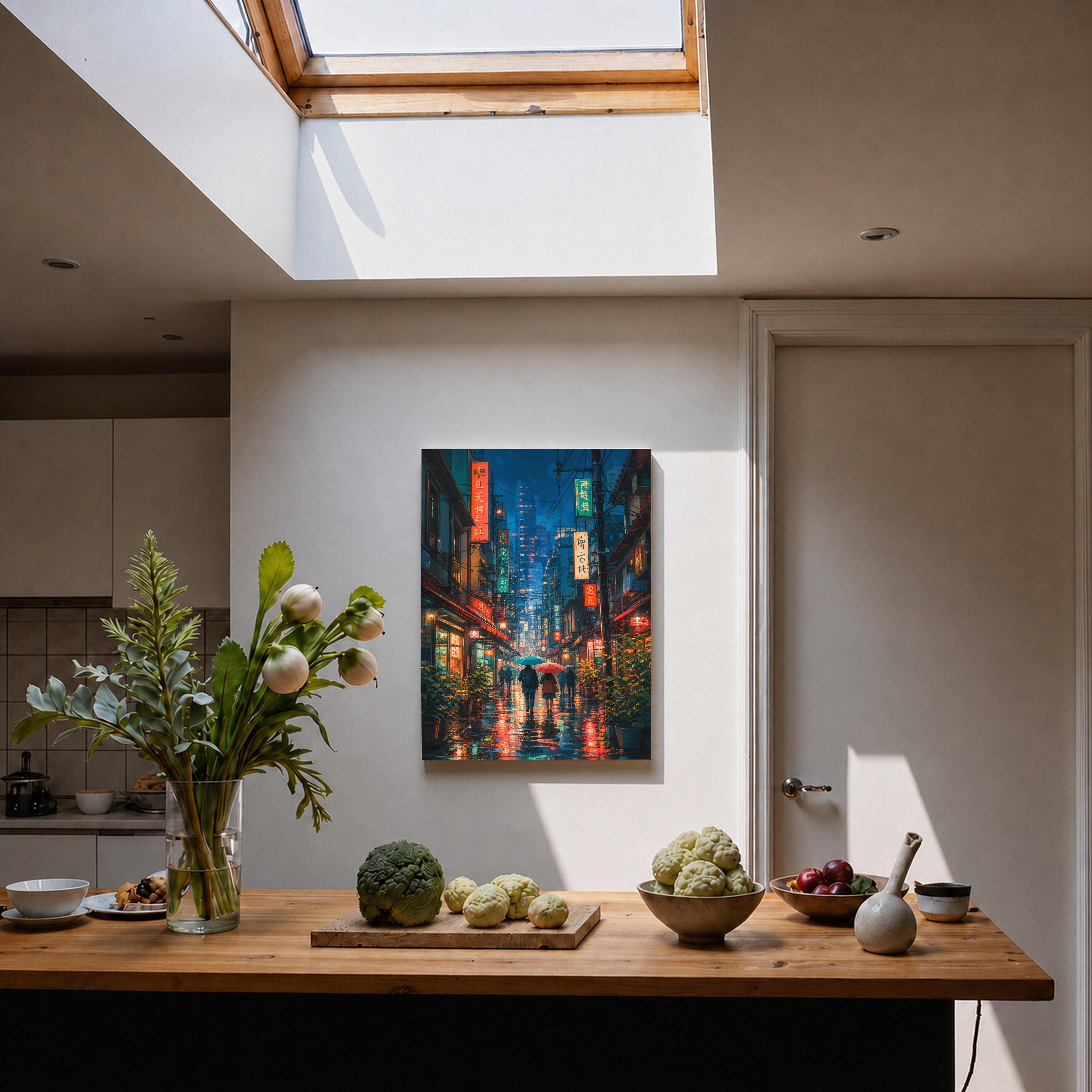 Shinjuku Neon Rain Street Wall Art Print-thumbmail-5