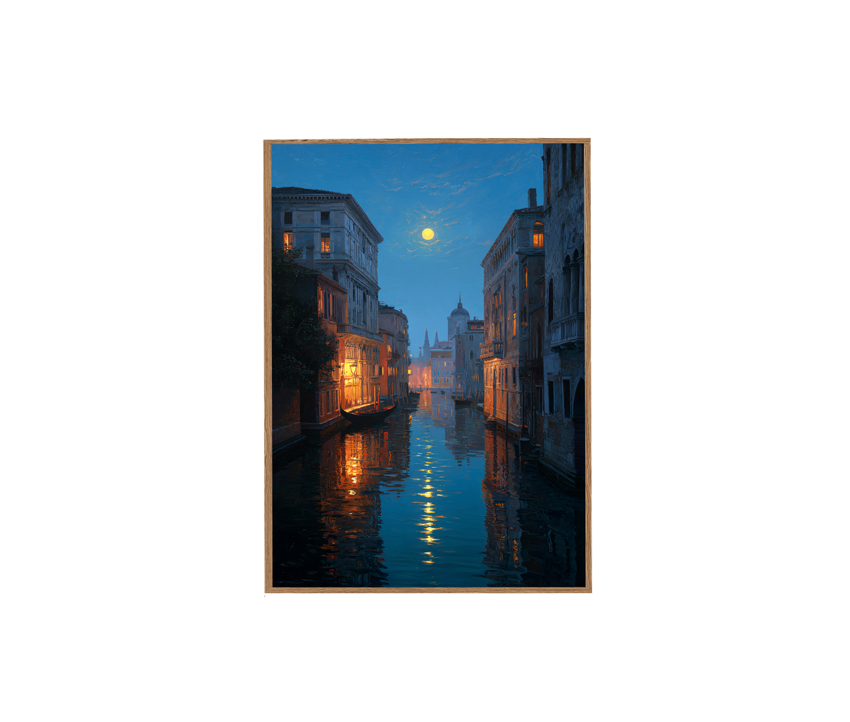 Grand Canal Venice Moonlight Wall Art Print poster original preview