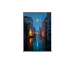 Grand Canal Venice Moonlight Wall Art Print poster original preview