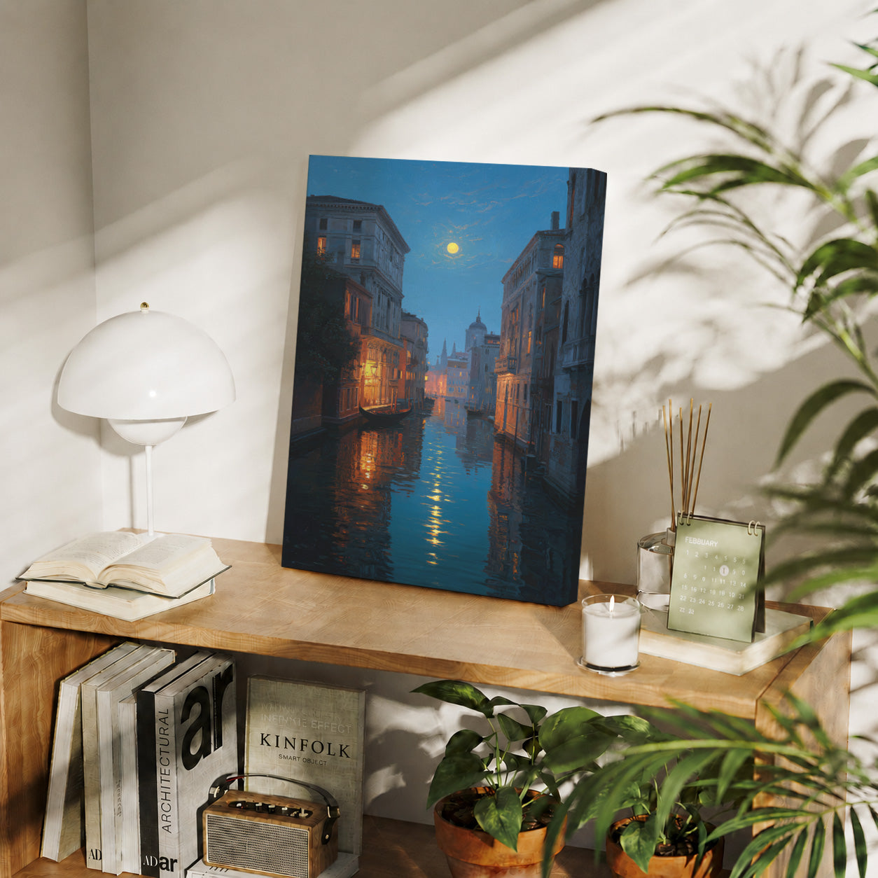 Grand Canal Venice Moonlight gallery wall decor mockup by Seji Art