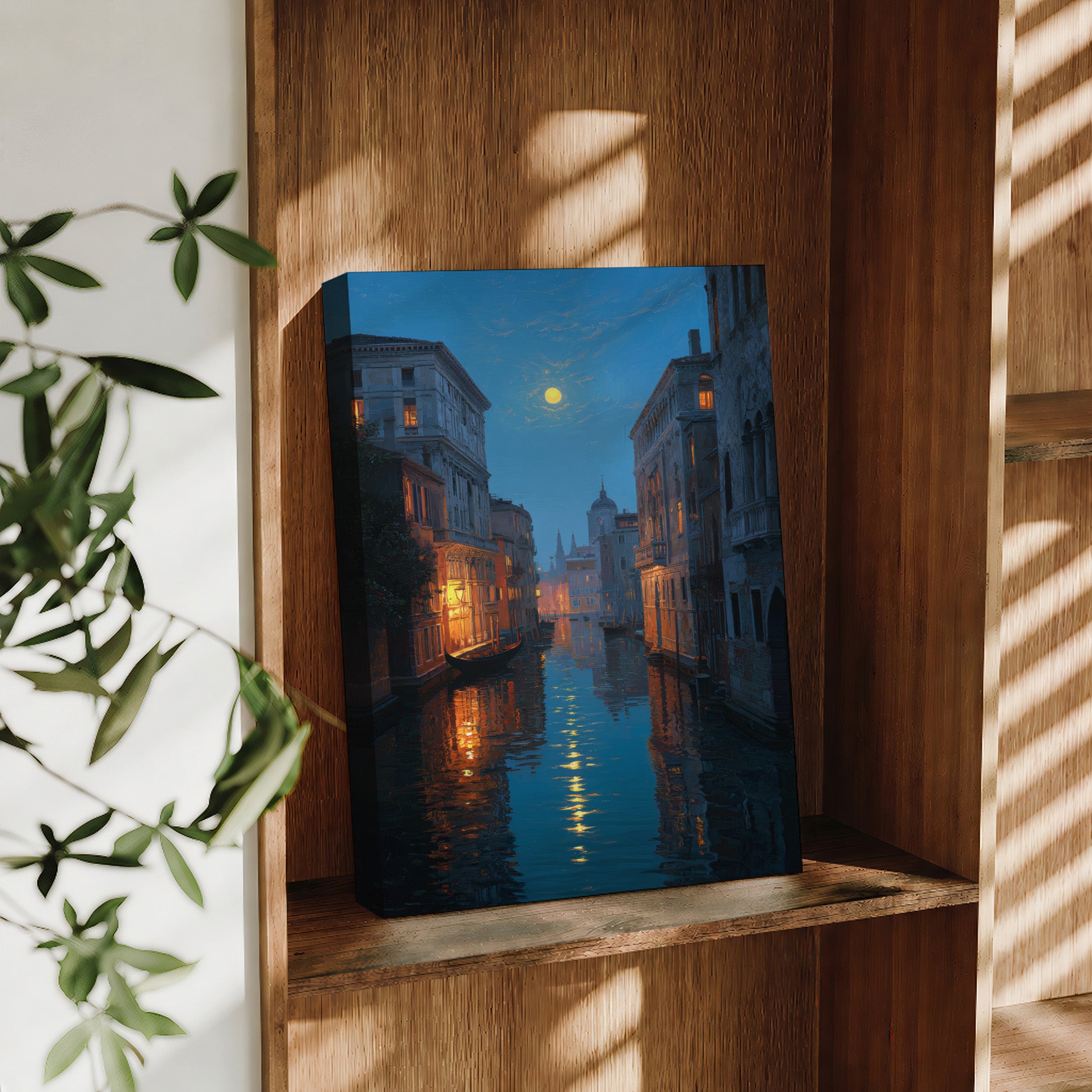 Grand Canal Venice Moonlight large format wall art preview by Seji Art