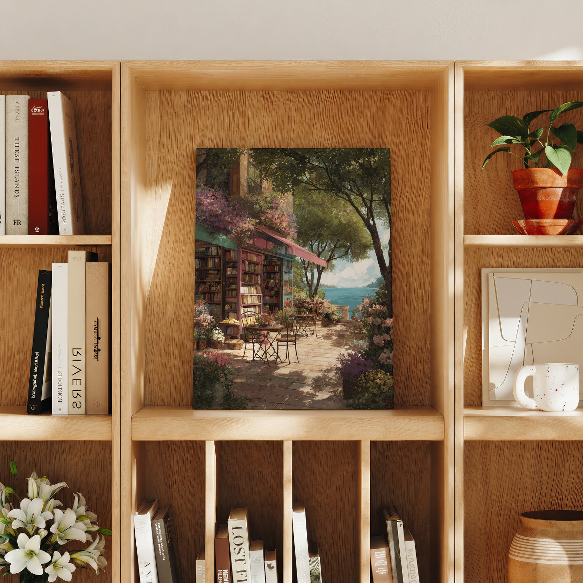 Annapolis Coastal Village travel art print product preview by Seji Art