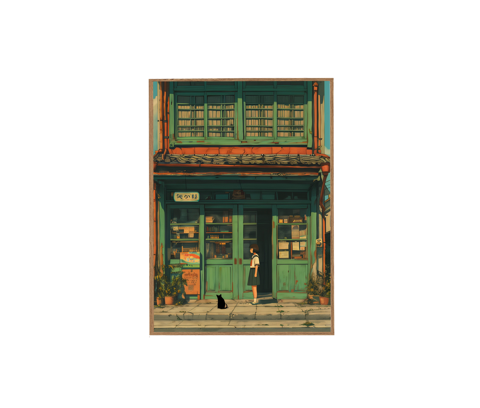Bruges Quiet Bookstore Wall Art Print