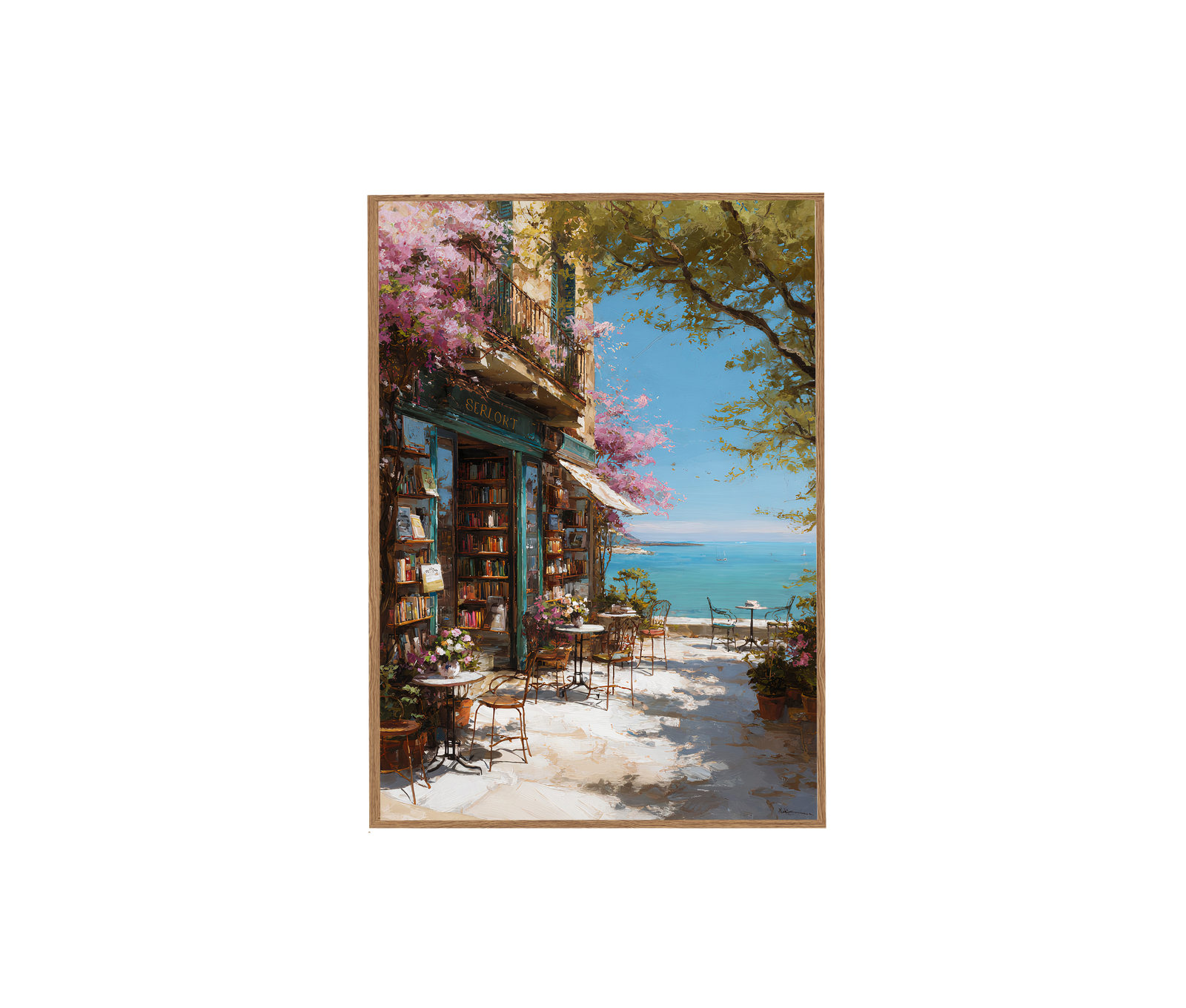 Kyoto Spring Bookstore Wall Art Print