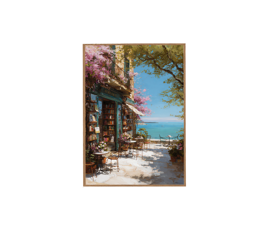Kyoto Spring Bookstore Wall Art Print