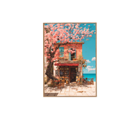 Cherry Blossom Bookstore Art